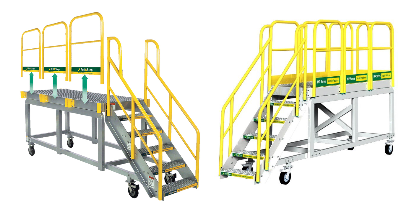 Rolling Stairs and Work Platforms - CH Bull Industrial Stair Solutions